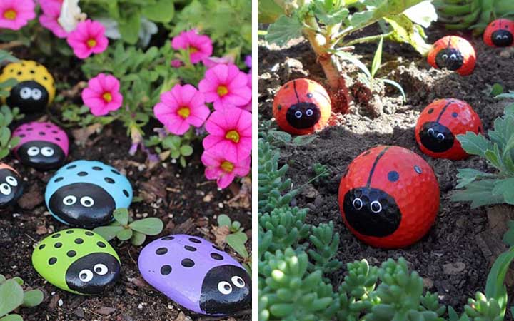 Decorate Your Garden With Painted Ladybugs