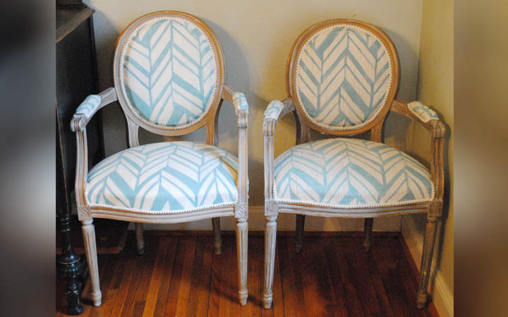Hand Painted Fabric Chair