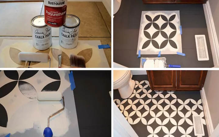 Painted Floor Tiles