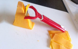 The vegetable peeler as a cheese slicer