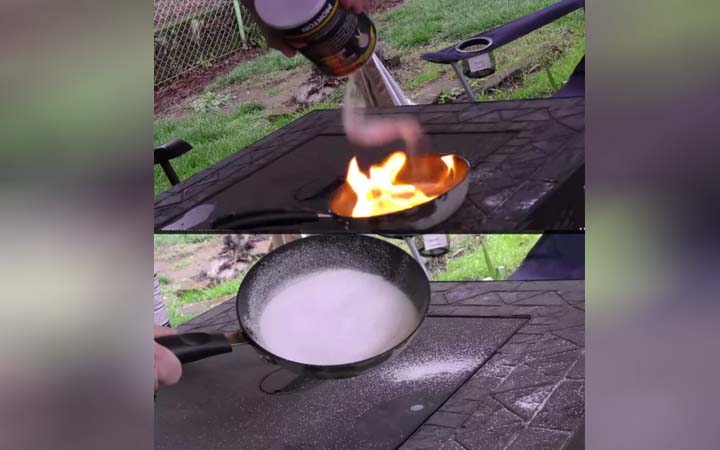 To safely put out Grease Fire