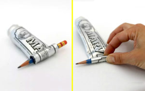 Use a pencil to roll your toothpaste
