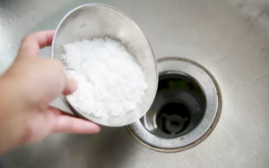 Use salt to get all the gunk out from the drain