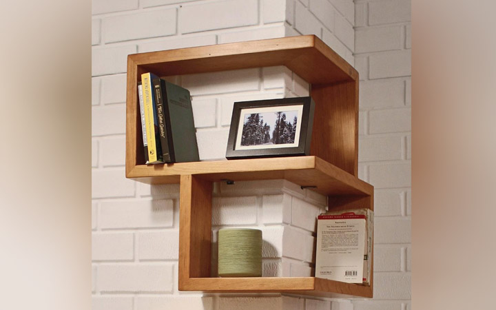 A corner shelf