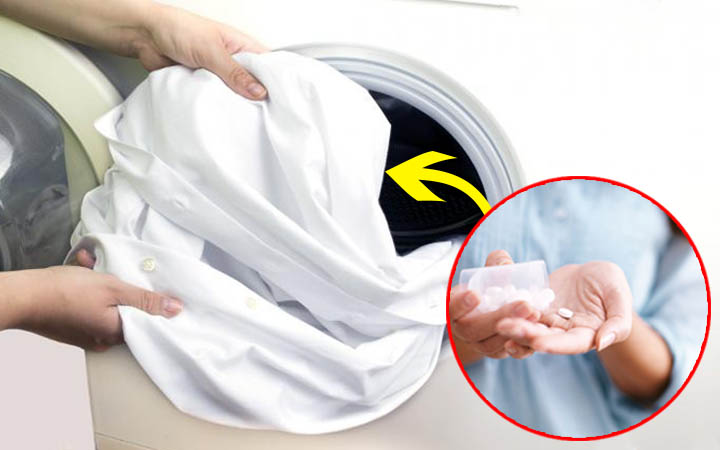 Put Aspirin Pills In The Washing Machine To Whiten Your Clothes