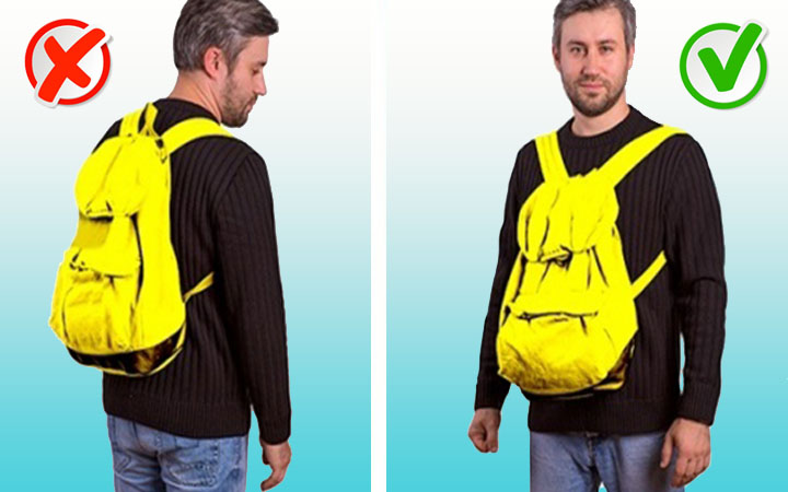 The right way to wear backpacks on public transportation
