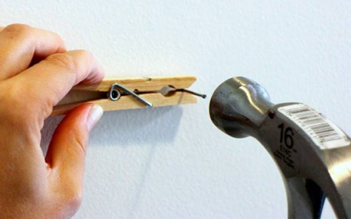 The wooden clothespin