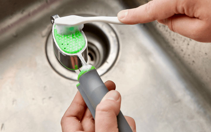 Kitchen Tools cleaning hacks  filtering system  vinegar  garbage disposal  hair dryer  hair products  toothbrush