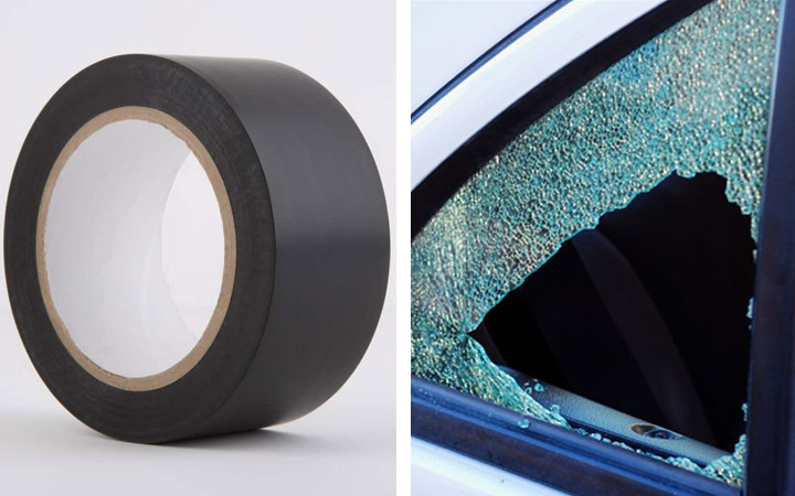 Use Tape To Remove Small Glass Shards car tips and tricks car hacks remove a dent from your car vacuum cleaner pool noodles car roof shaving cream