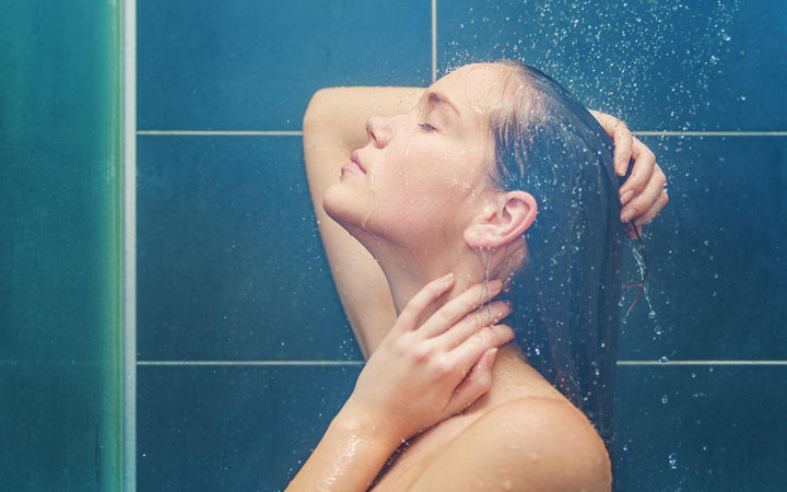 A Hot Shower Is The Perfect Way To Relax Your Muscles anxiety  nausea  unhealthy lifestyle  sauna session  boost your mood  improve blood circulation  depression  reduce your anxiety  aromatherapy  shower tablets  lavender scent  essential oils  diffuser  Indoor plants  meditative songs  steam shower  shower soothers